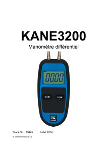 MANUEL D'UTILISATION - KANE3200