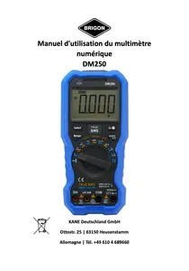 DM250 : Manuel d'utilisation