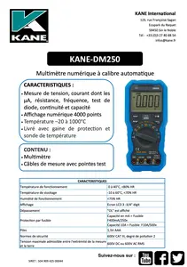 DM250 - Fiche technique 