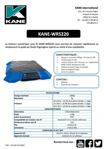 FICHE TECHNIQUE - WRS220